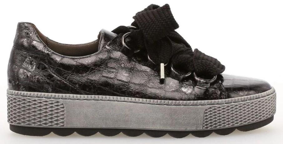 Gabor 36.536-67 - Sneaker Basse Cuir Noir