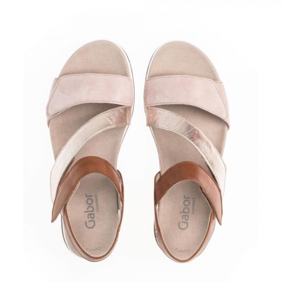 Gabor 46742.54 - Daim Beige Et Cuir Marron