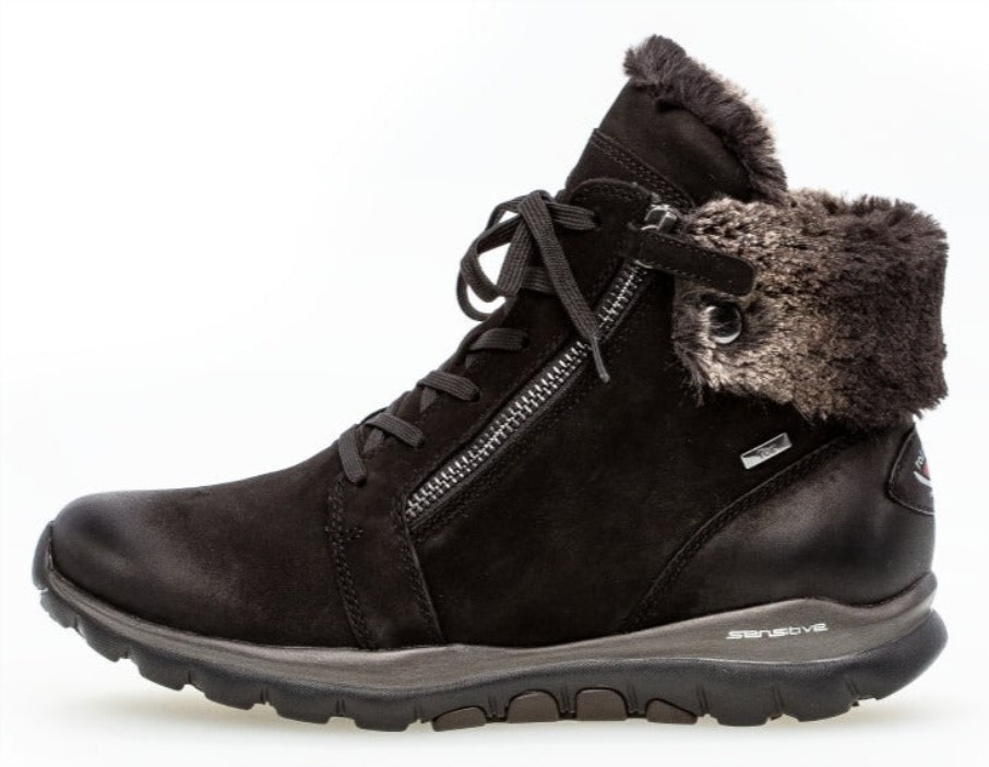 Gabor 76866.47 - Cuir Nubuck Huilé Noir