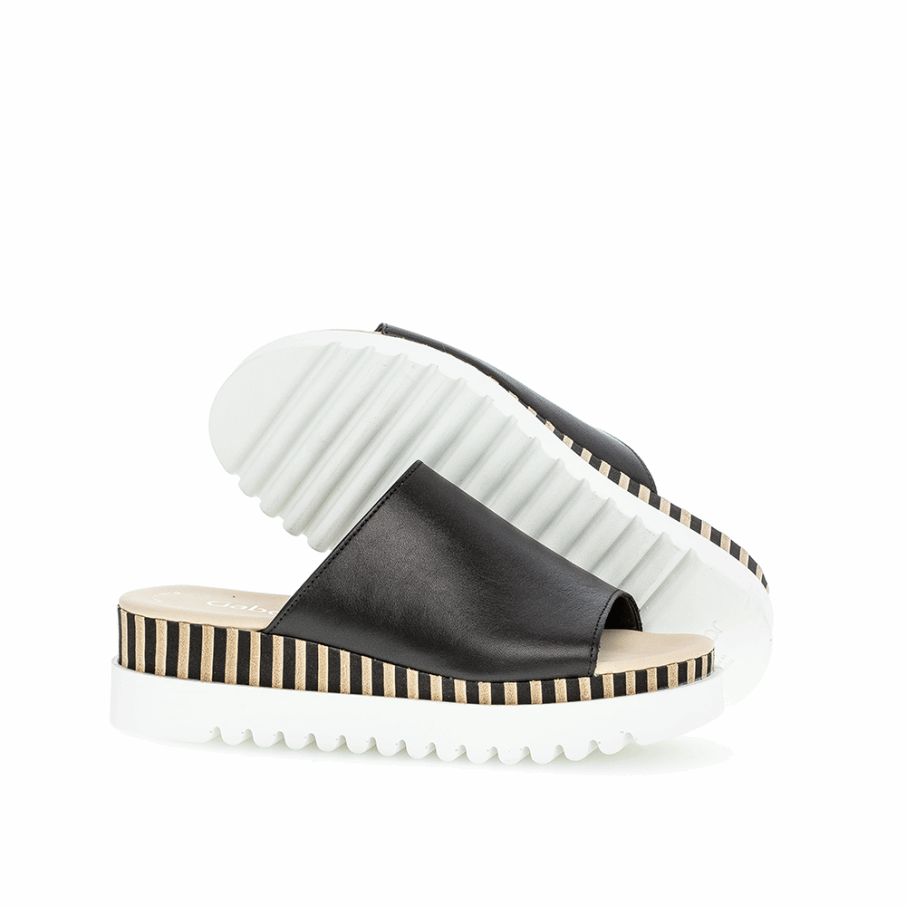 Sandale à Plateforme Gabor Noir/naturel