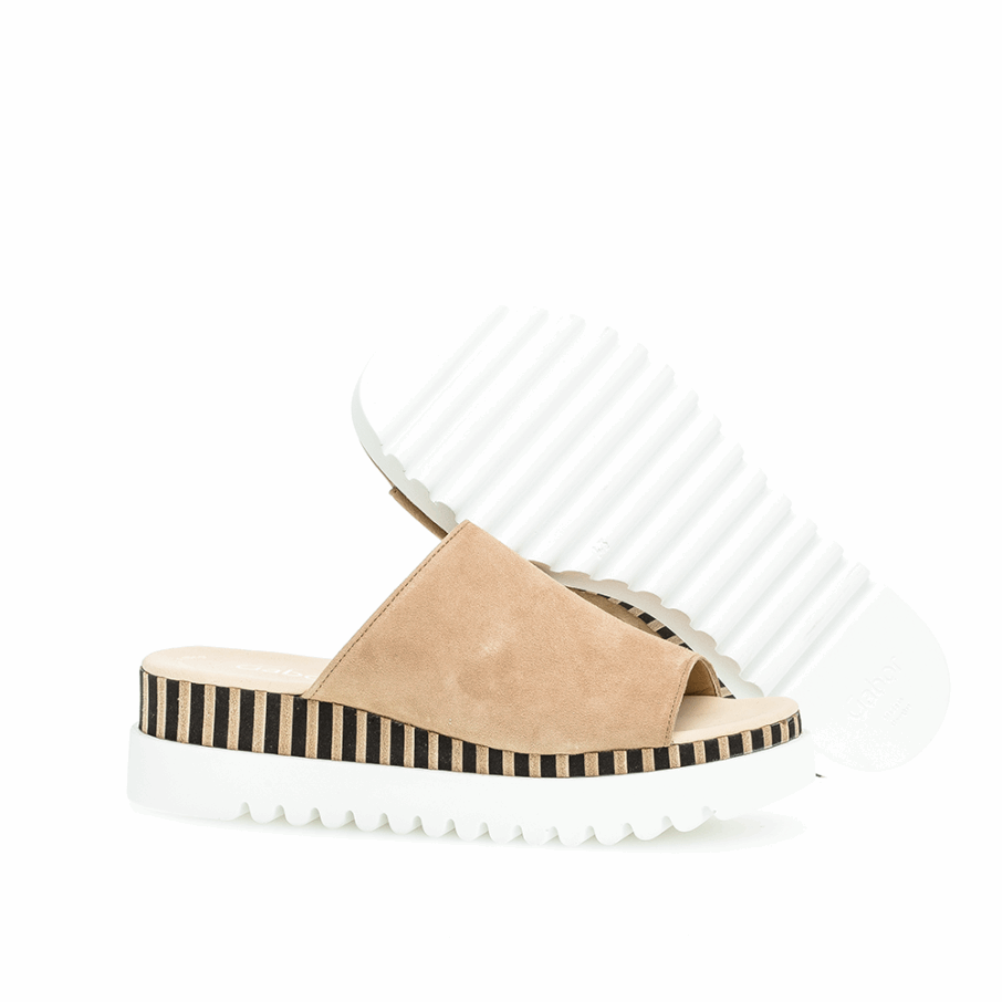 Sandale Plateforme Slipon Gabor Caramel