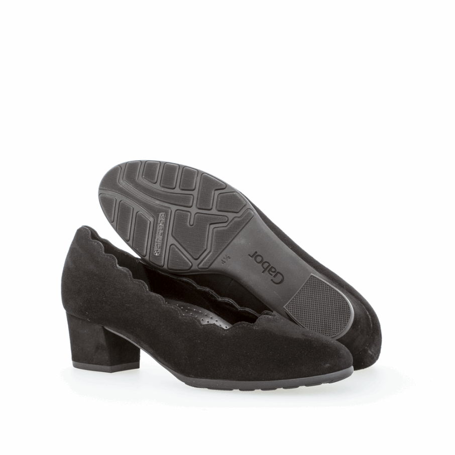 Escarpin Festonné Gabor Noir