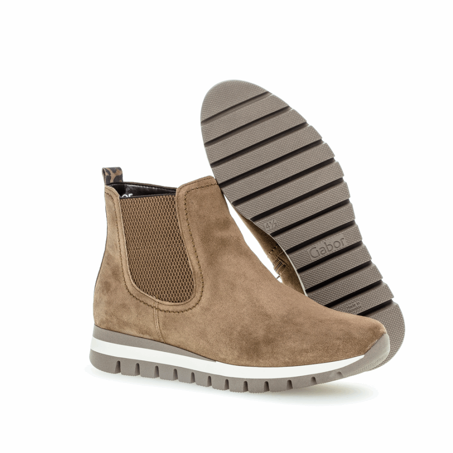 Bottine Compensée Gabor Marron Moyen