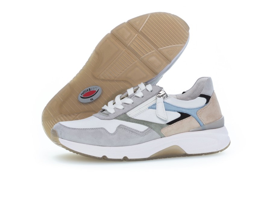 Gabor Roulant Doux 86.896.52 Acro - Blanc Lt Gris Pino