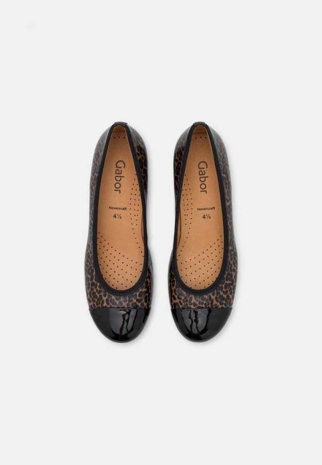 Ballerines Gabor Noir/léopard