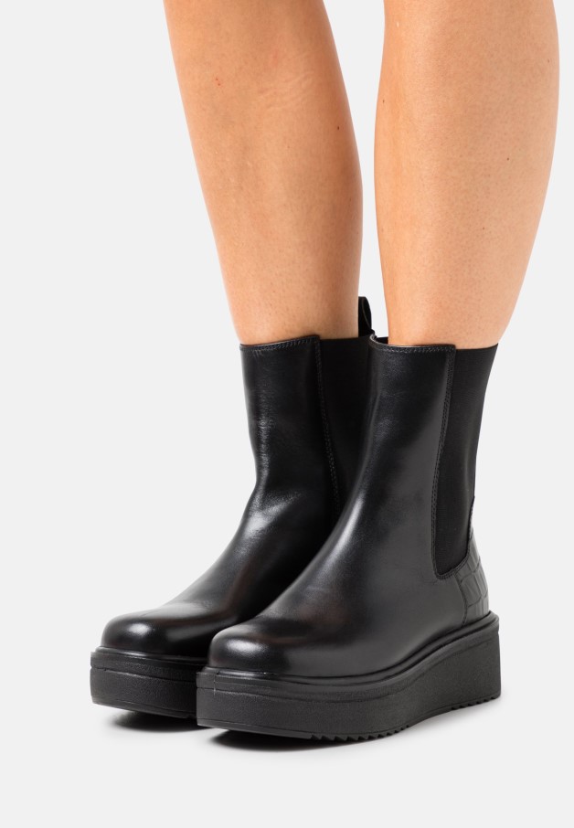 Bottines Plateforme Femme Noir Gabor