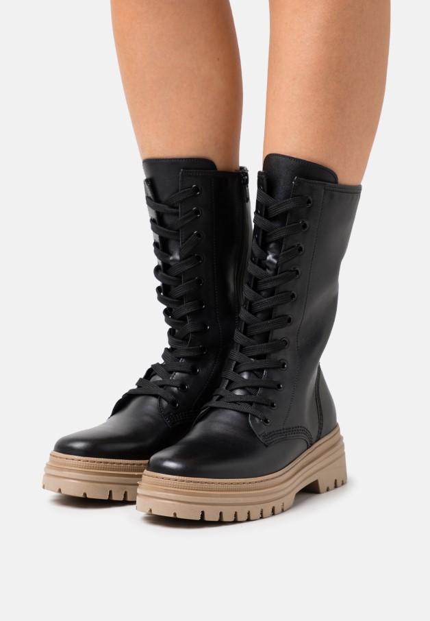 Bottines Plateforme Caramel/noir Gabor