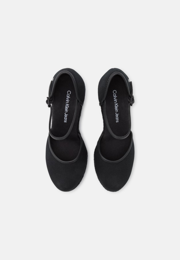 Gabor Noir Compensé à Bout Fermé - Talons à Plateforme