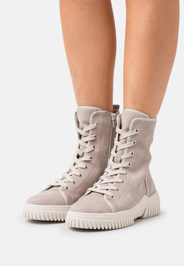 Bottines à Lacets Gabor Rose Foncé/panna