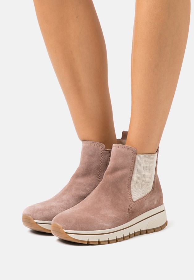 Bottines à Lacets Gabor Rose Foncé/panna