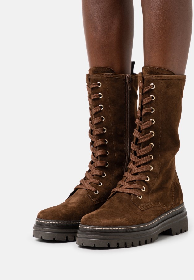 Bottines à Lacets Gabor Rose Foncé/panna