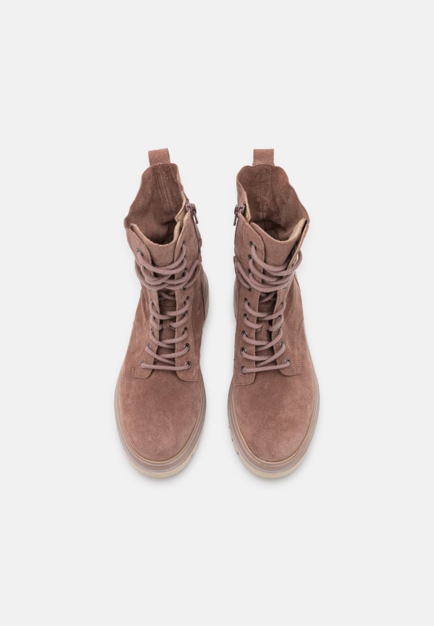 Bottines à Lacets Gabor Rose Foncé/panna