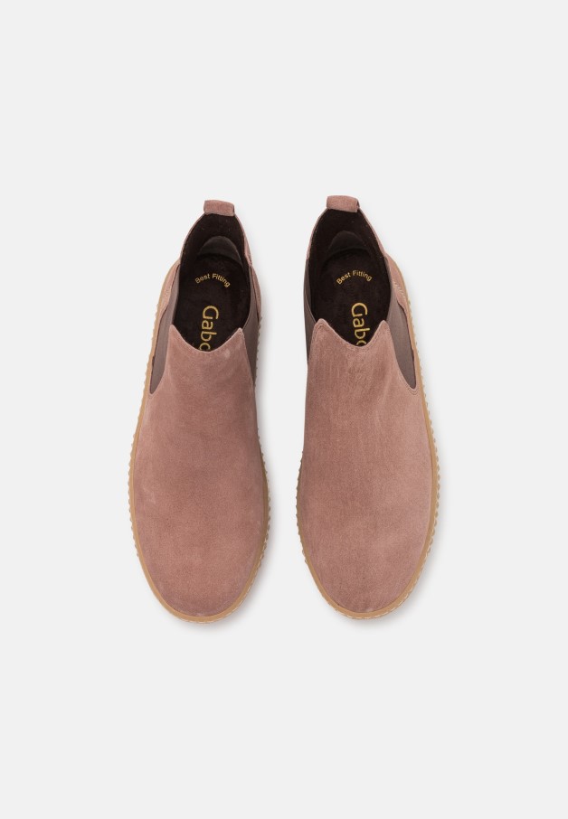 Bottines à Plateforme Gabor Rose Foncé/naturel