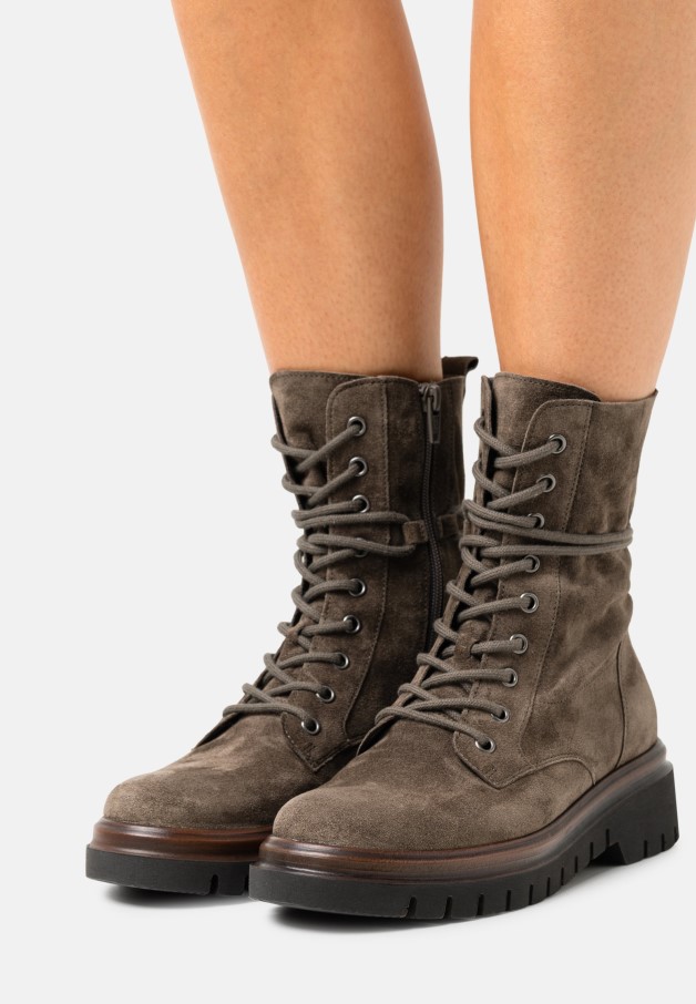 Bottines à Lacets Vert Militaire Gabor