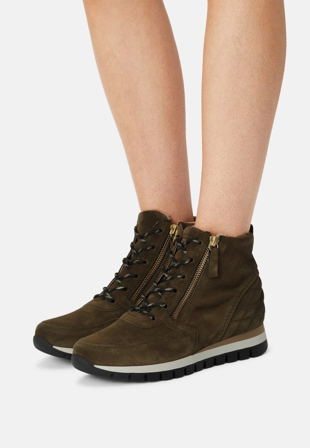 Bottines à Lacets Gabor Vert Armée