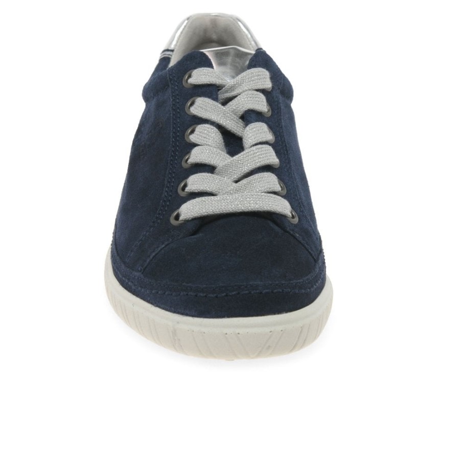 Amulet Baskets Femme Coupe Large Gabor Daim Marine/argento