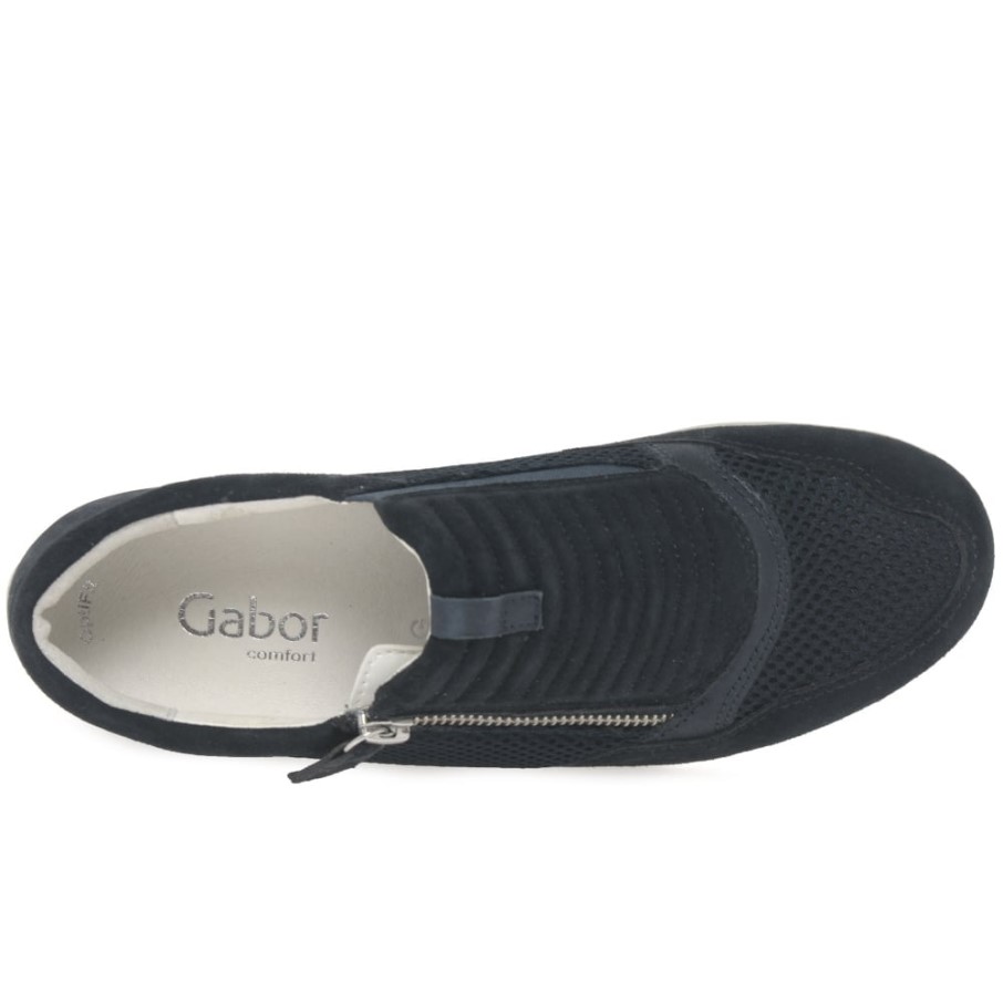 Atlantic Suède/mesh Gabor Brunello Baskets De Sport Décontractées Pour Femmes