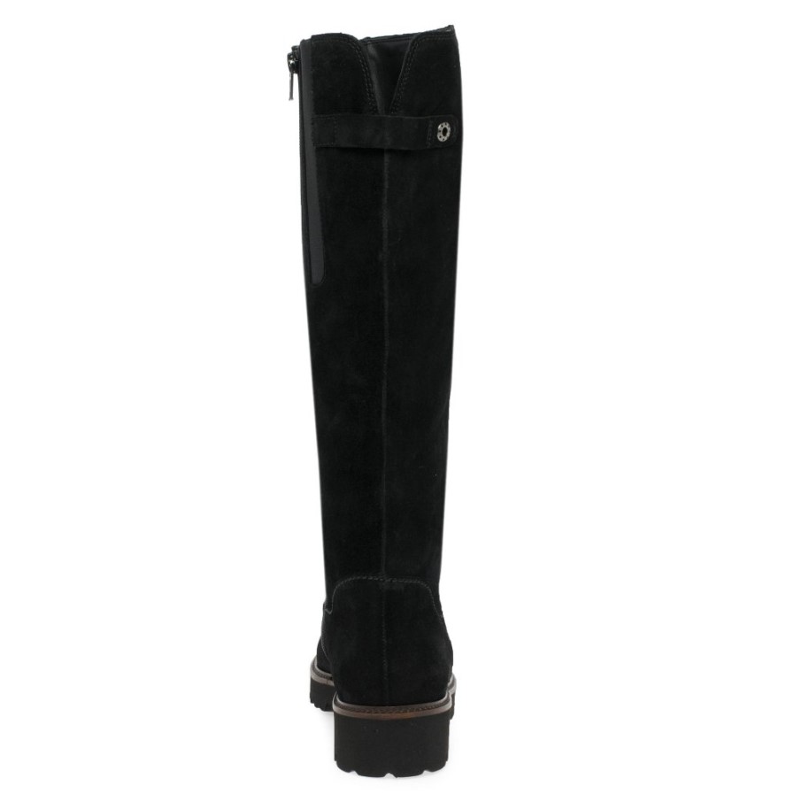 Gabor Be-bop M Bottes Hautes En Daim Noir Pour Femmes