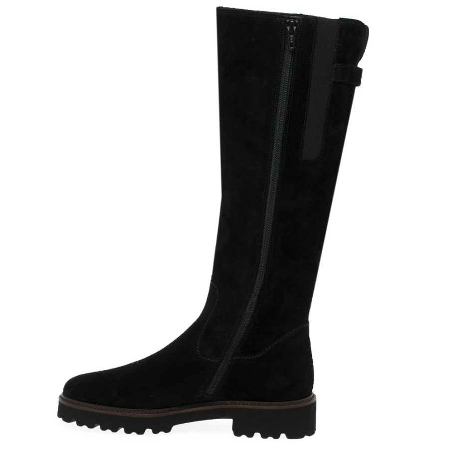 Gabor Be-bop M Bottes Hautes En Daim Noir Pour Femmes
