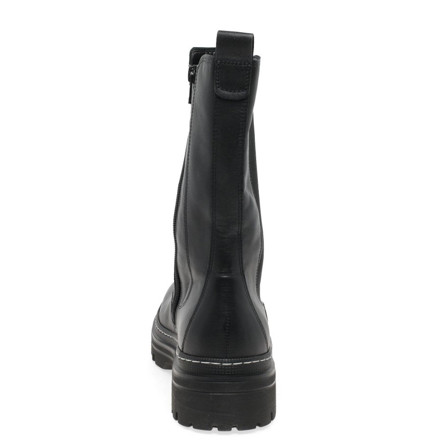 Bottes Mi-mollet Gabor Gaby Point Noir/blanc Pour Femme