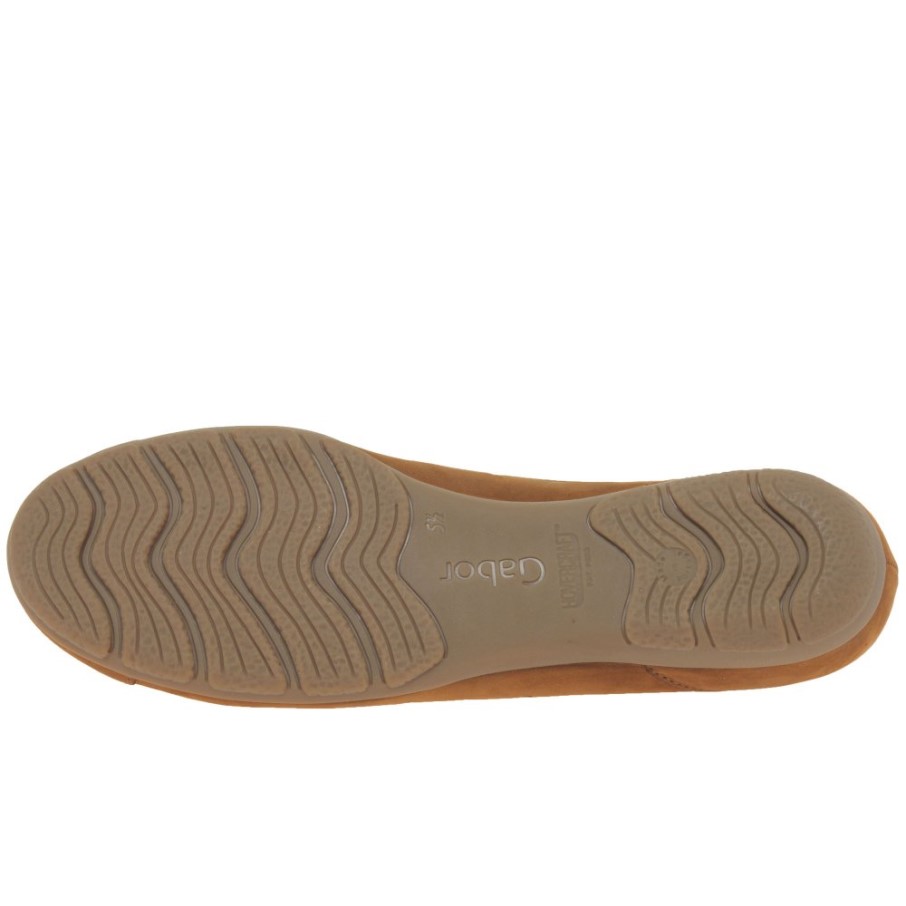 Brandy Nubuck Gabor Ruffle Chaussures Décontractées à Détails Perforés Pour Femmes