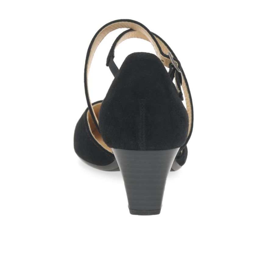 Callow Escarpins Modernes à Brides Croisées Pour Femmes Gabor Daim Noir