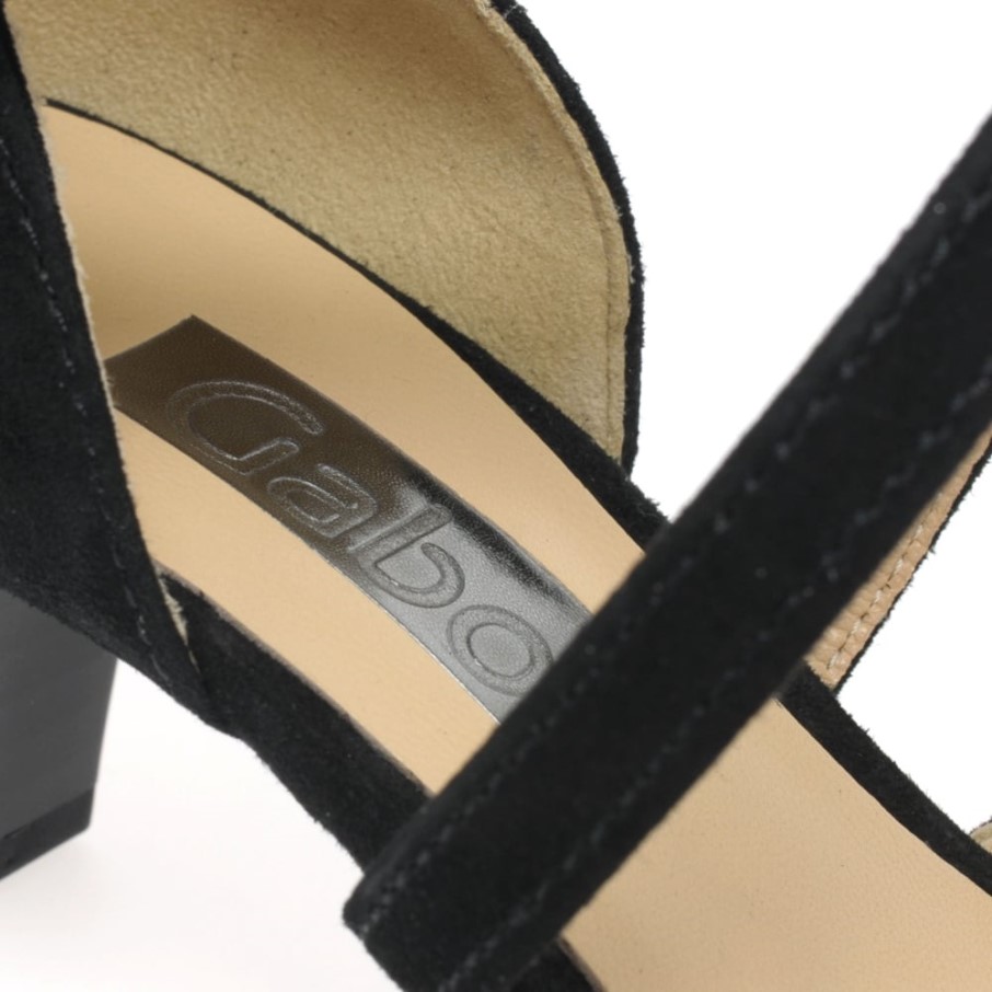 Callow Escarpins Modernes à Brides Croisées Pour Femmes Gabor Daim Noir