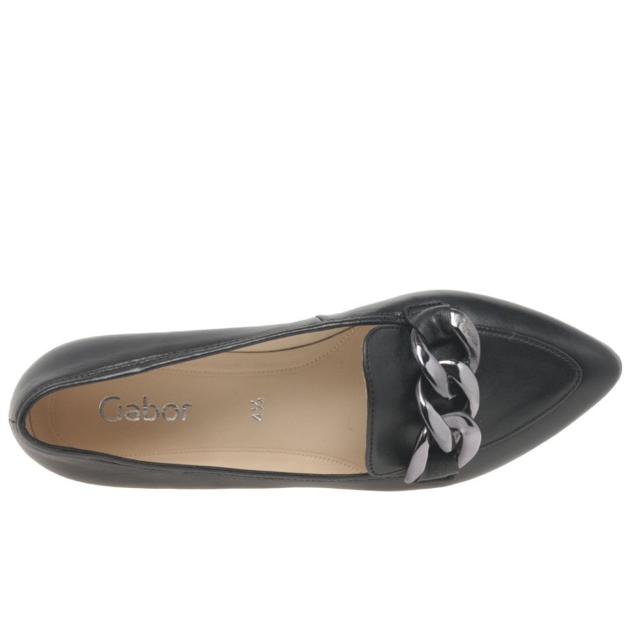 Carol Dames Chaussures En Cuir Noir Gabor