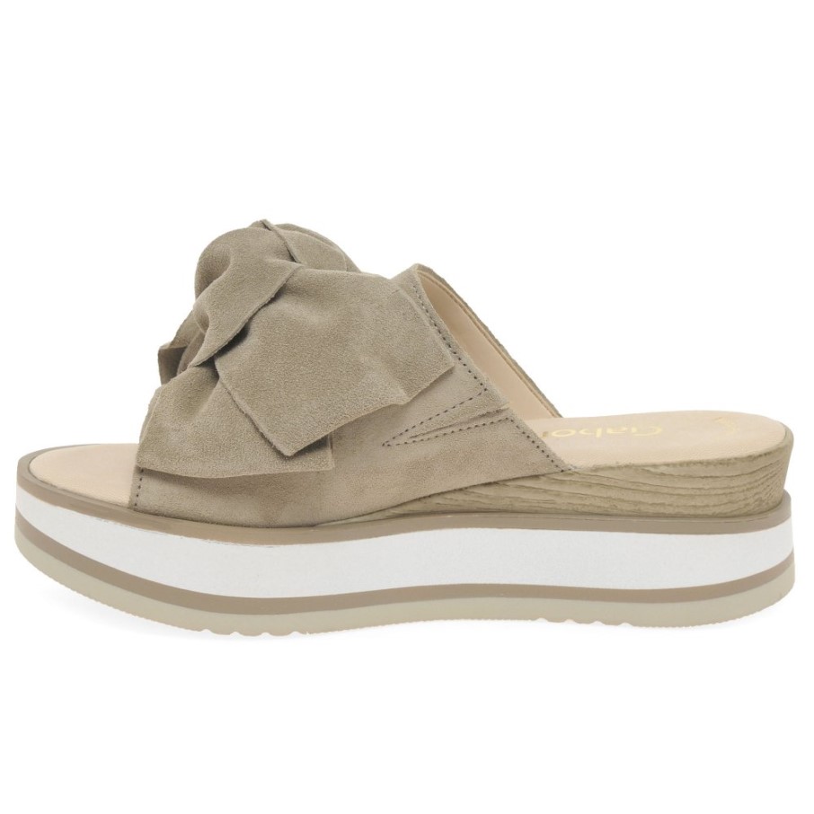 Clinton Dames Mule Sandales Soie Daim Gabor