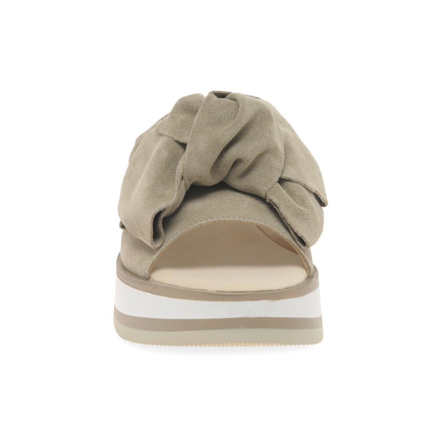 Clinton Dames Mule Sandales Soie Daim Gabor