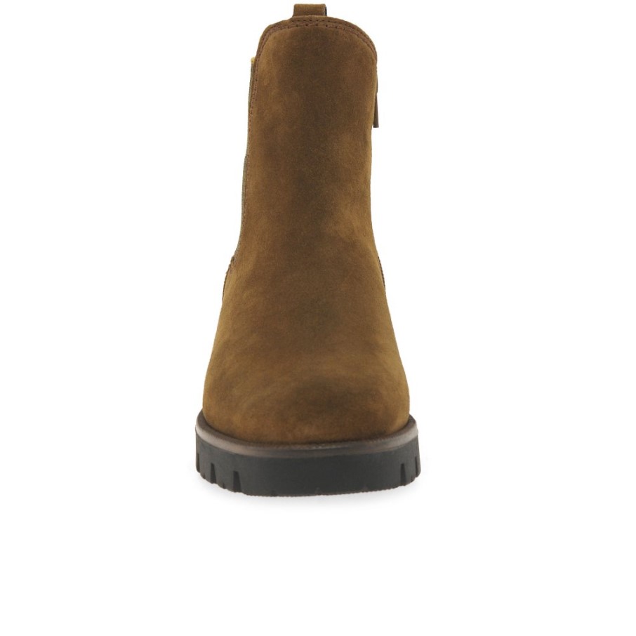 Bottes Chelsea En Daim Cognac Gabor Newport Pour Femmes