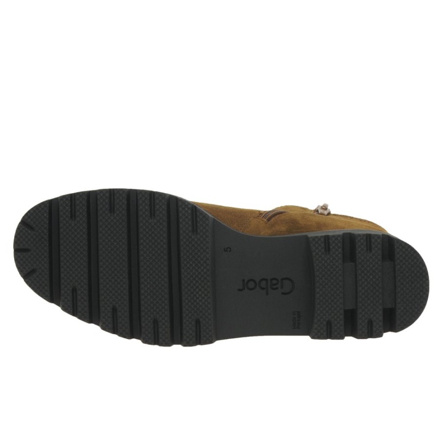 Bottes Chelsea En Daim Cognac Gabor Newport Pour Femmes