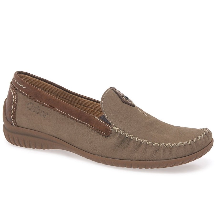 Corda Nubuck/tan California Sporty Mocassins Femmes Gabor