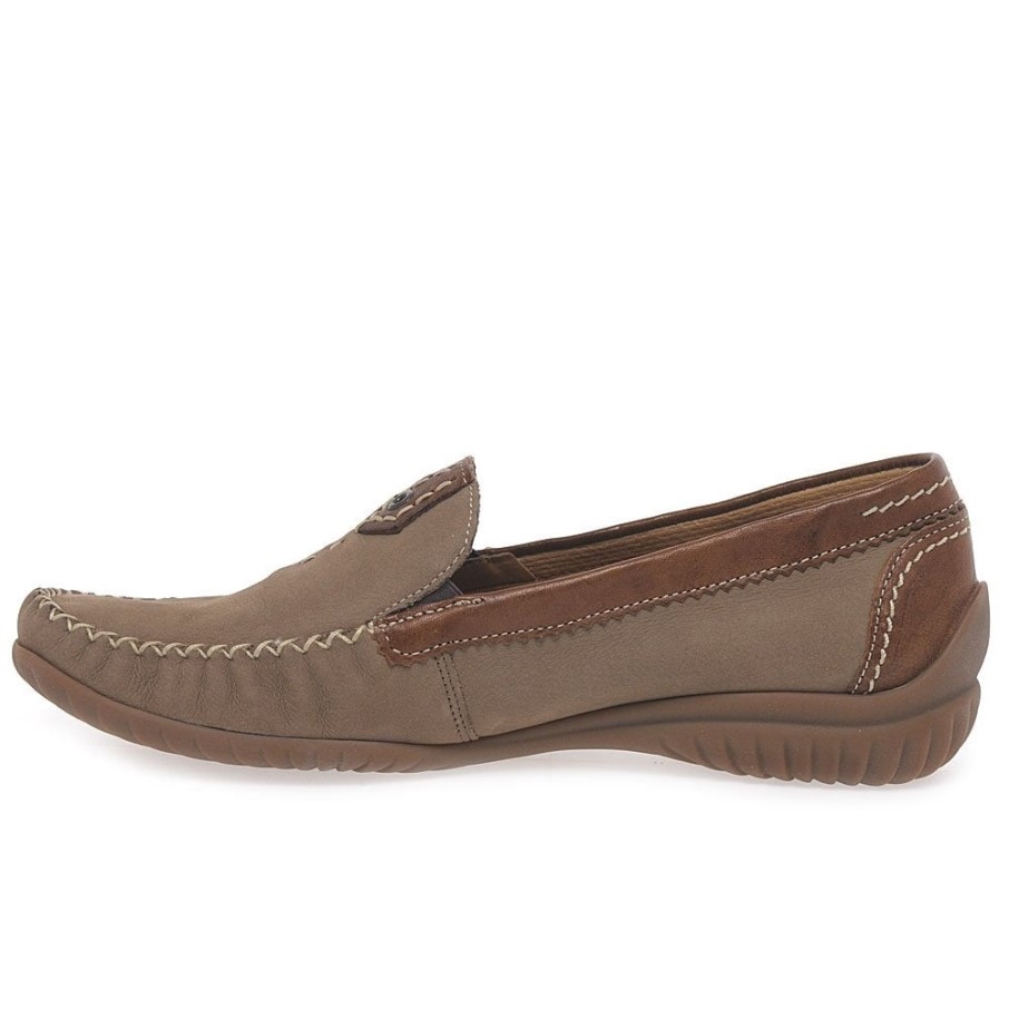 Corda Nubuck/tan California Sporty Mocassins Femmes Gabor