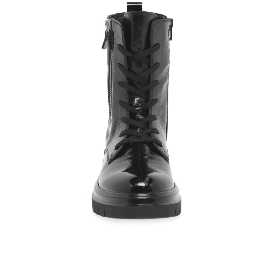 Cottage Bottes De Motard Pour Femme Verni Noir Gabor