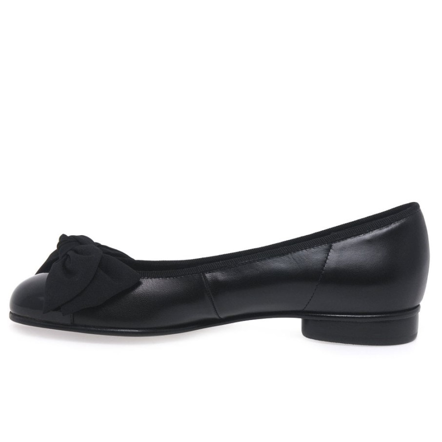 Gabor Amy Bow Trim Ballerines Femme Noir