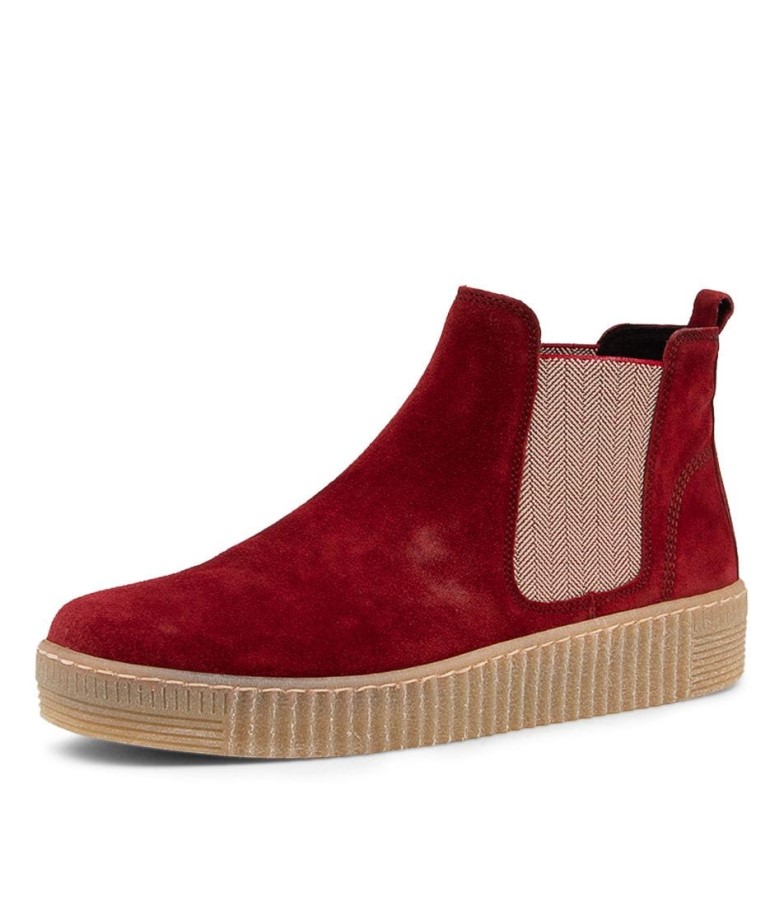 Gabor Angels Bottines En Daim Opéra Foncé