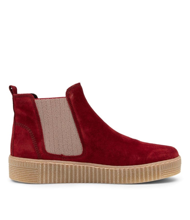 Gabor Angels Bottines En Daim Opéra Foncé