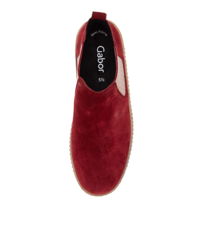 Gabor Angels Bottines En Daim Opéra Foncé