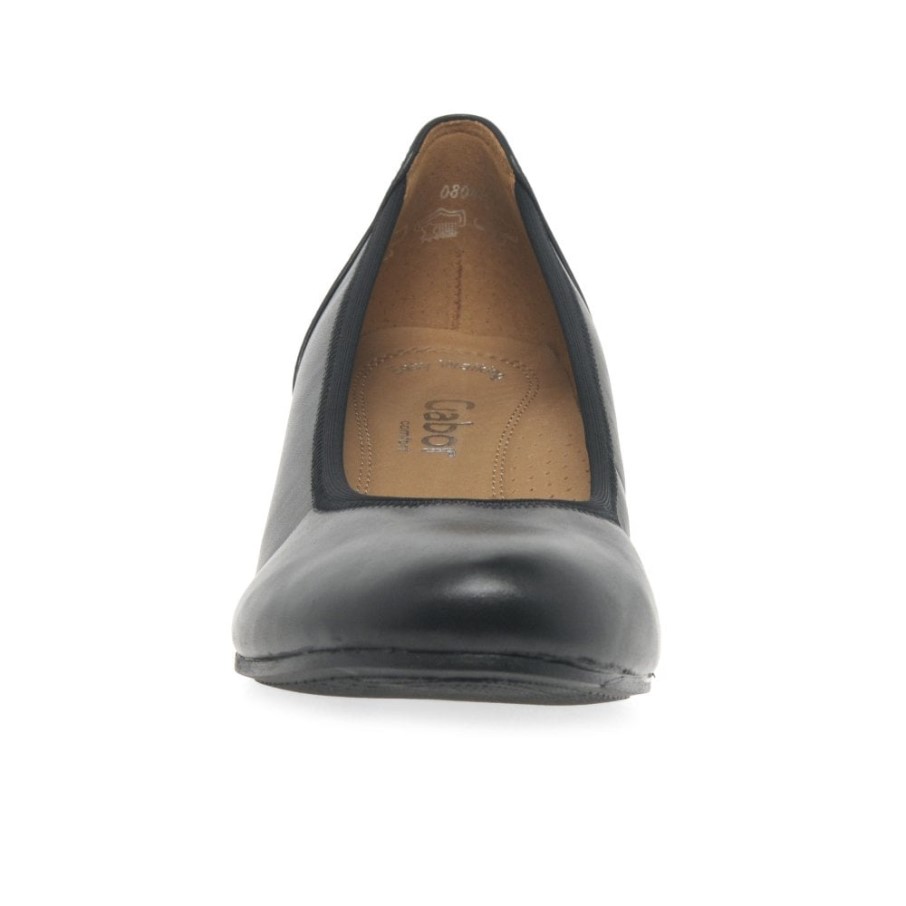 Gabor Chester Noir Escarpins Compensés Bas Pour Femme