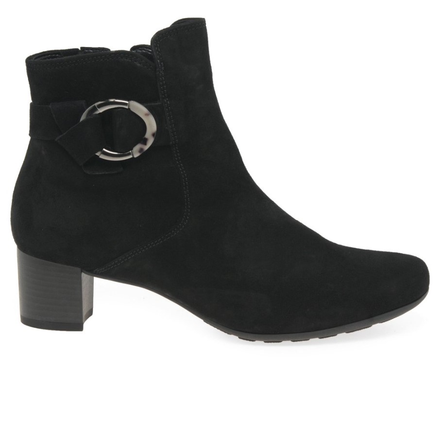 Gabor Bottines Femme Chanvre Daim Noir