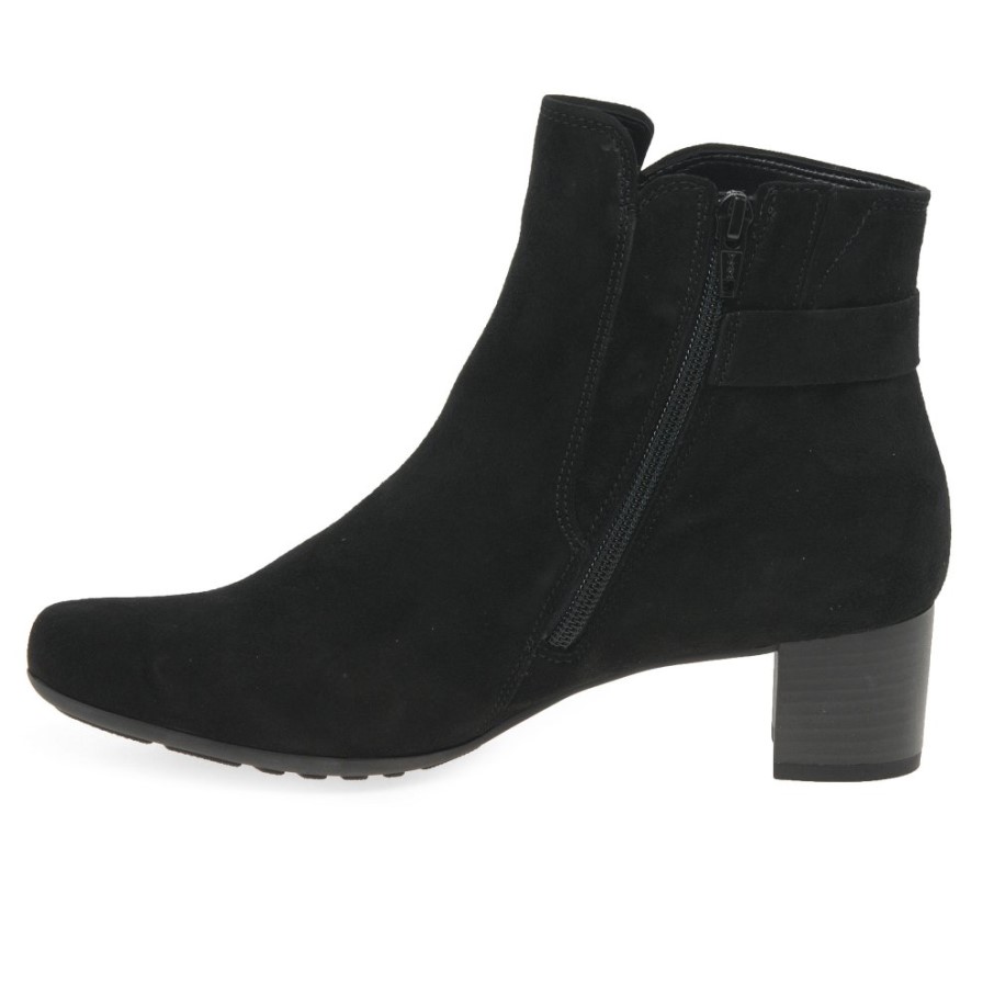 Gabor Bottines Femme Chanvre Daim Noir