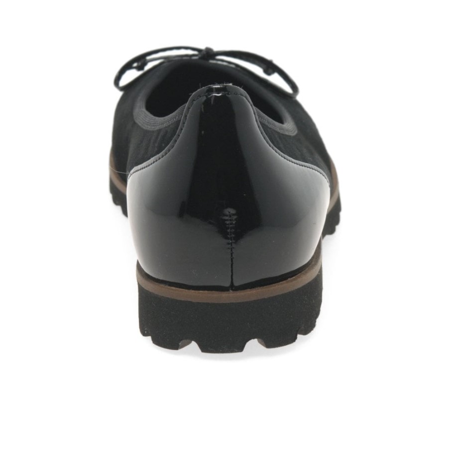 Gabor Daim Noir/patent Temptation Femmes Casual Chaussures