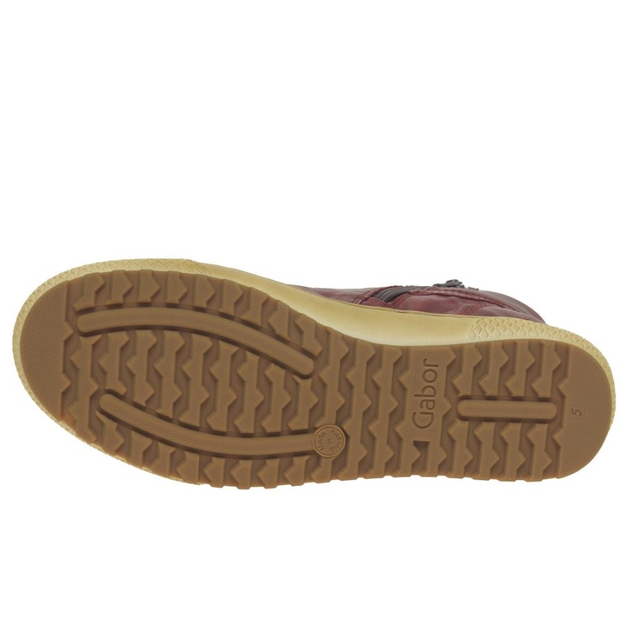 Gabor Bulner Bottines Casual Femme Rouge Foncé