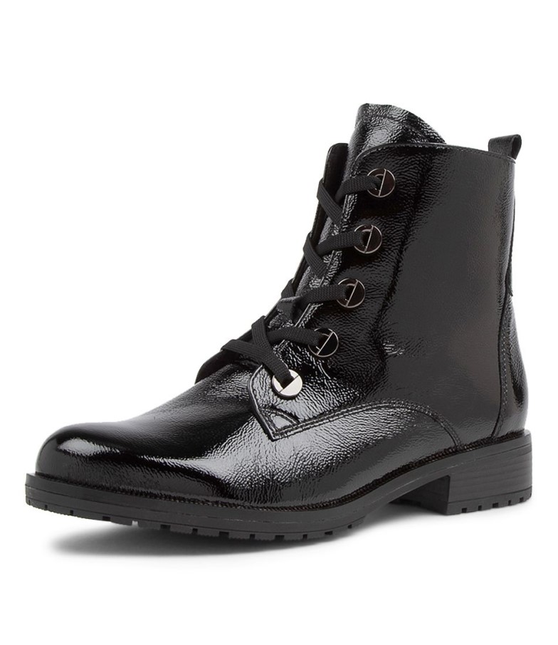 Gabor Genua Bottines En Cuir Noir