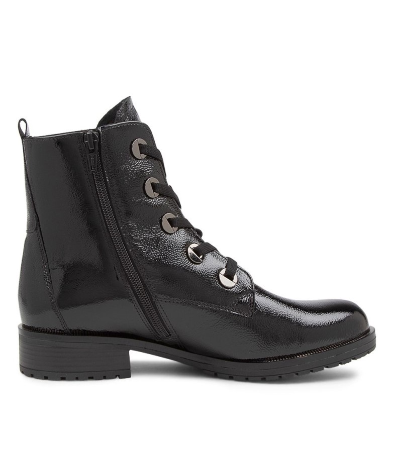 Gabor Genua Bottines En Cuir Noir