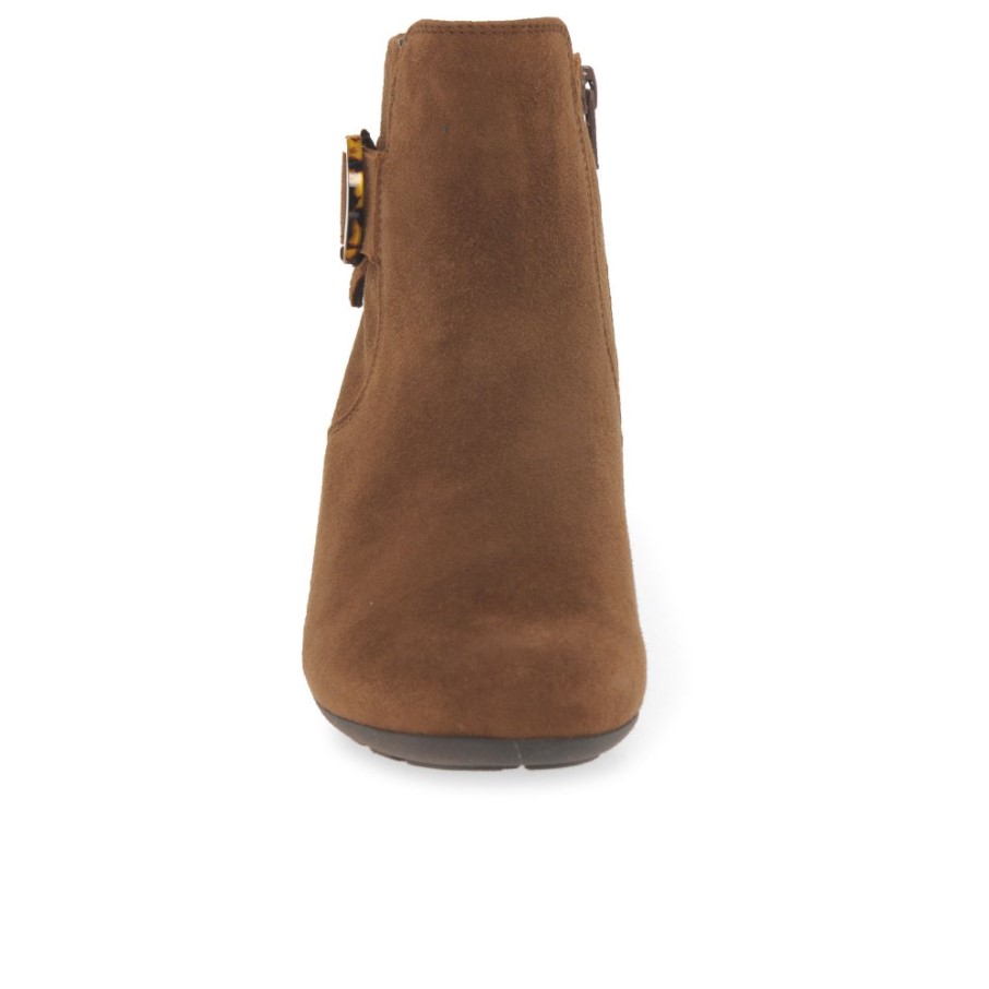 Gabor Chanvre Femmes Bottines Nouveau Whisky Daim