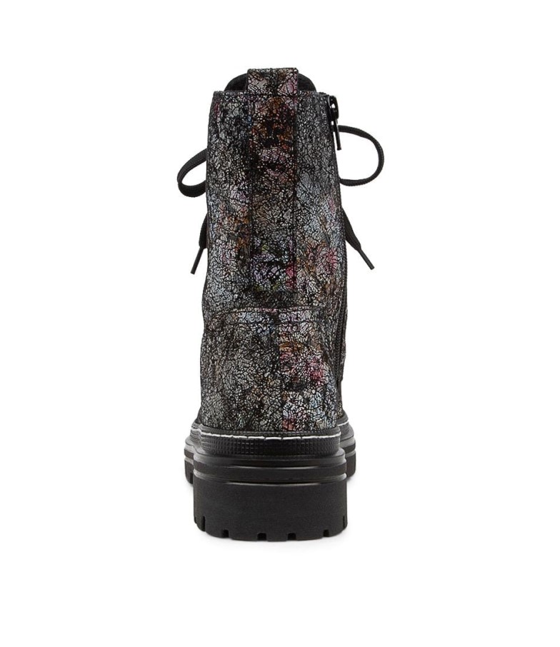 Gabor Hund Schwarz Bottes Mi-mollet En Cuir Multi