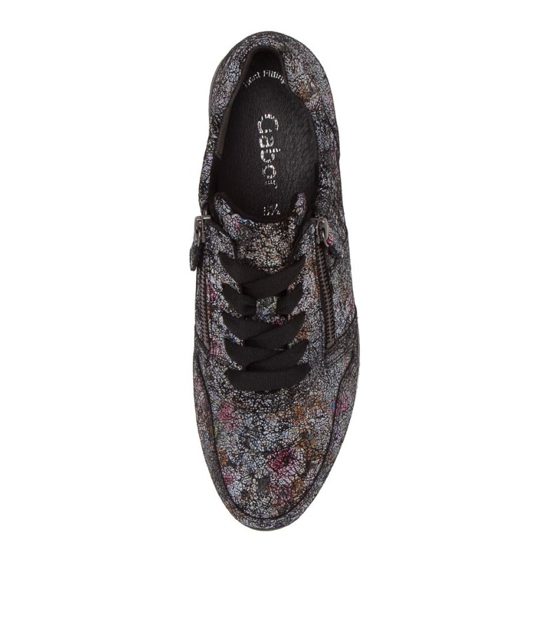 Baskets En Cuir Gabor Madison Schwarz