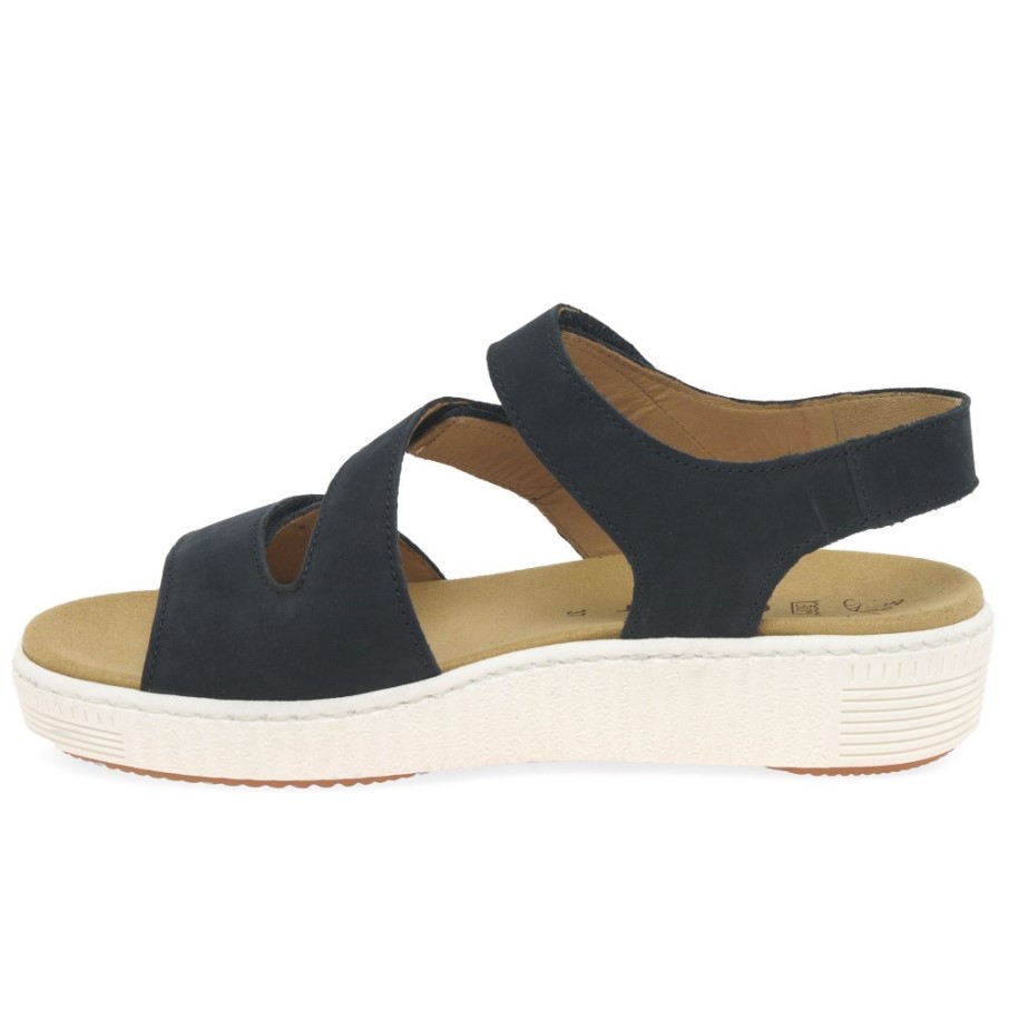 Gabor Nightblue Nubuck Marigold Sandales Pour Femmes
